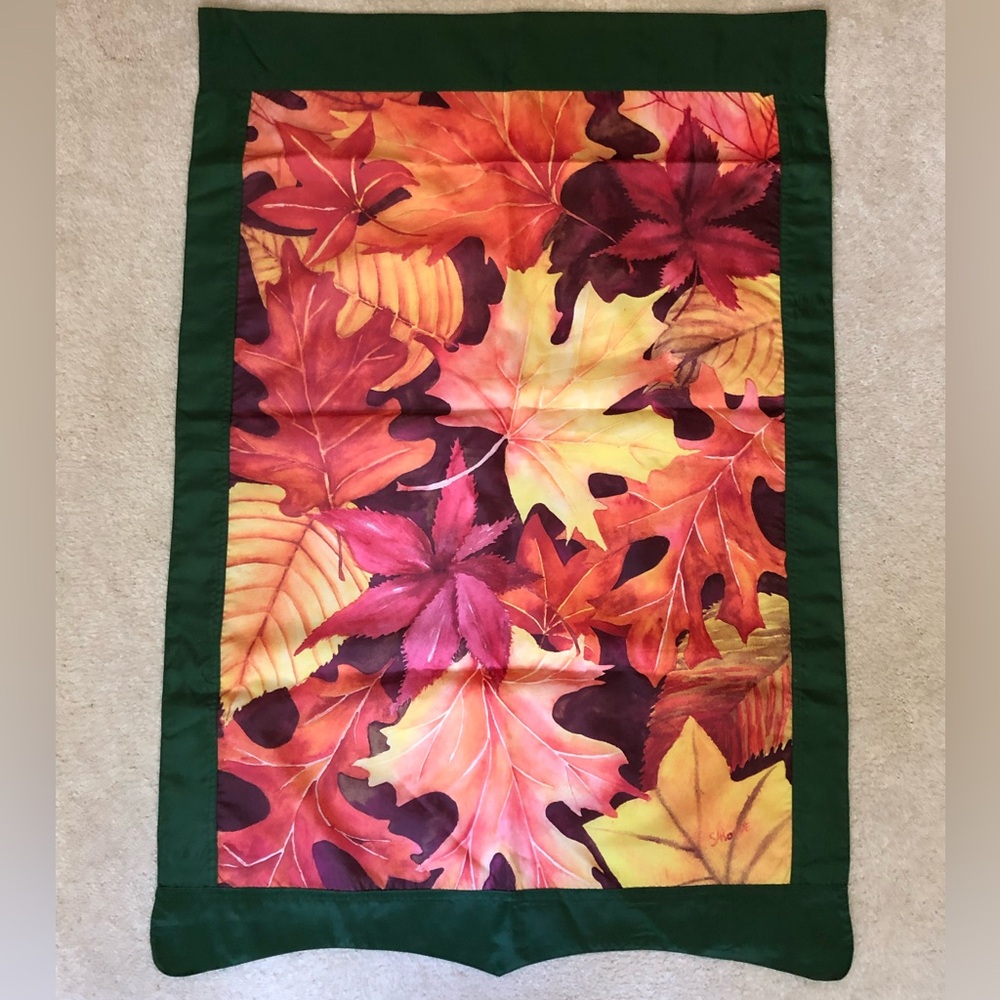🍁Colorful Fall Leaves Rare Print Full Size Flag